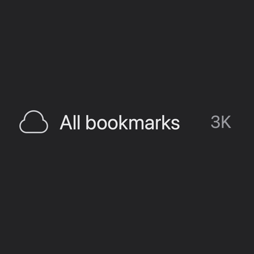Bookmark manager showing the All bookmarks collection with a count of 3K